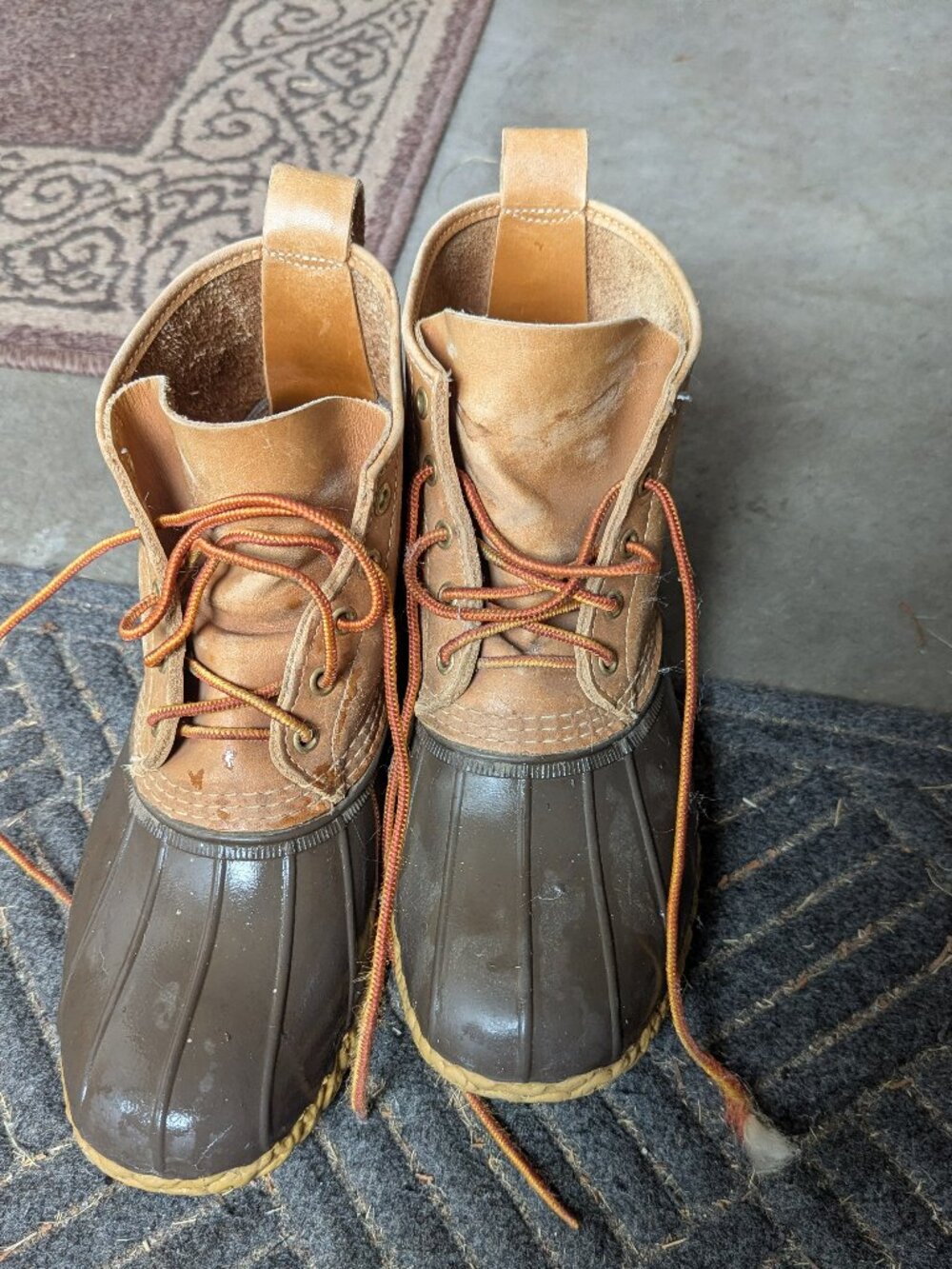 LL Bean 6" leather boots Men's size 10